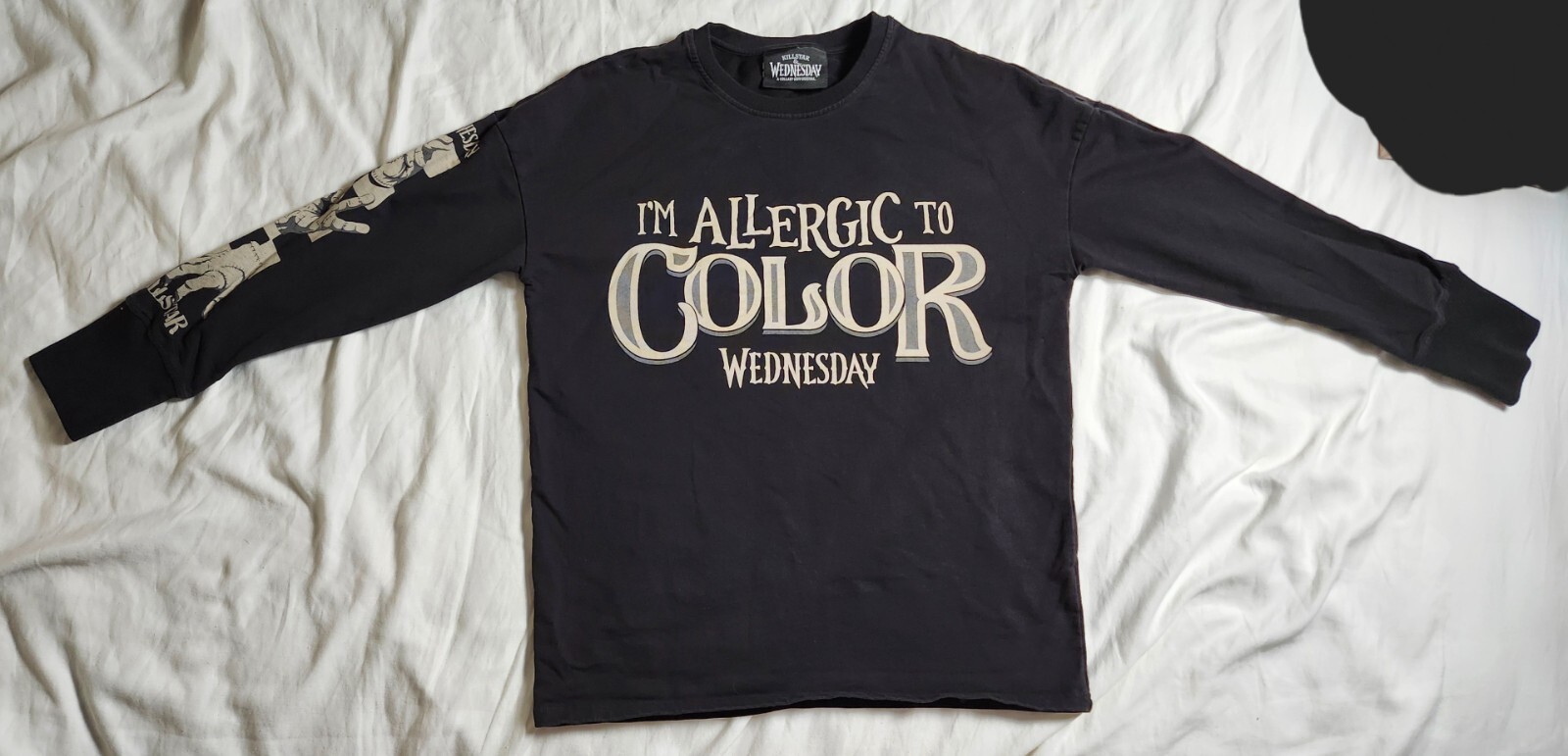 Killstar & Wednesday Black Crew Neck T Shirt Size Medium 100% Cotton