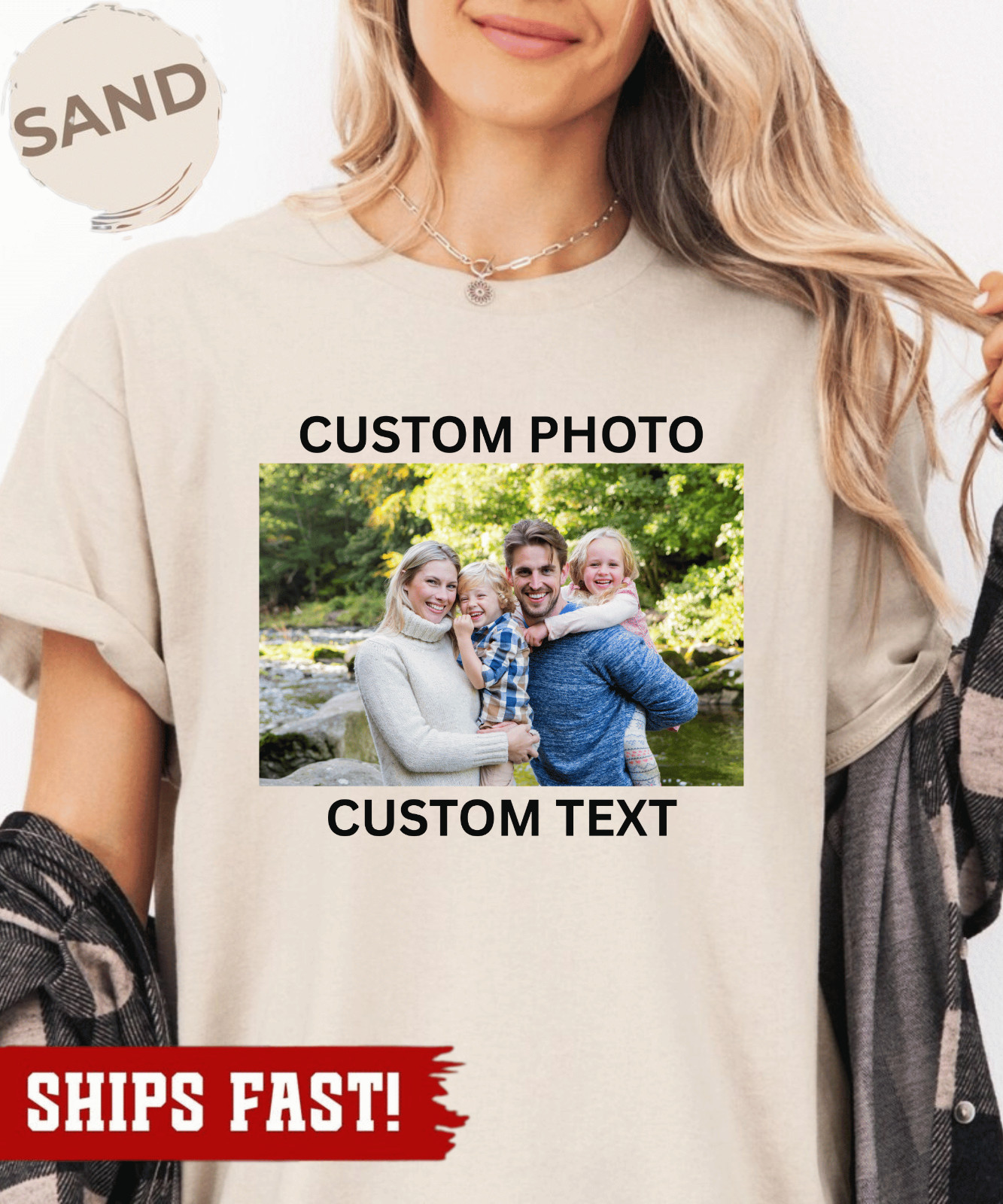 Custom Photo Shirt, Personalized T-Shirt, Family Picture Tee, Logo Image Shirts gallery