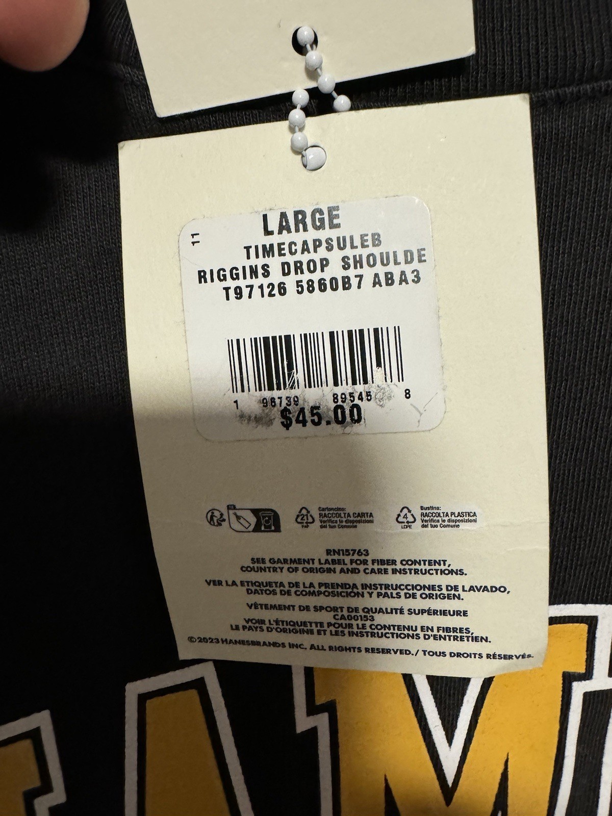 Champion Sports Riggins Drop Shoulder Short Sleeve Tshirt. Mens LG. Black. NWT gallery