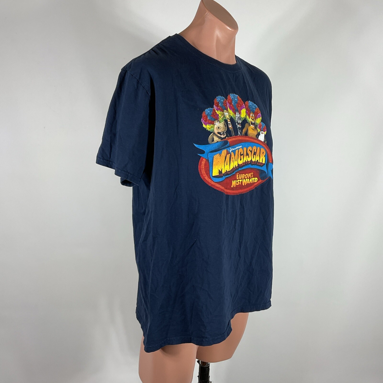 Madagascar Europes Most Wanted Promo Movie T-shirt Dreamworks Mens XL Blue gallery