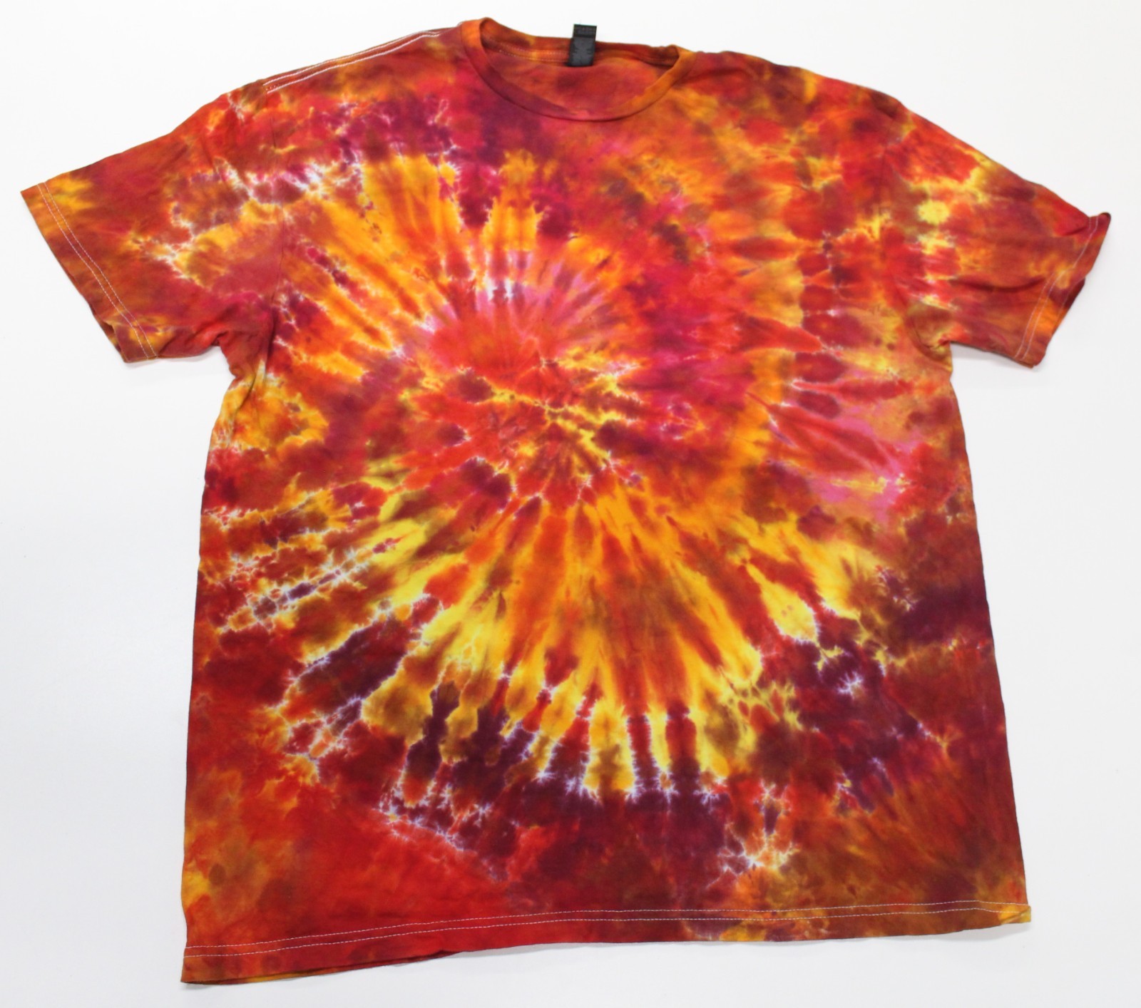 Tie Dye T-Shirt Adult XL Red Pyroclastic Lava Gildan Softstyle Short Sleeve gallery