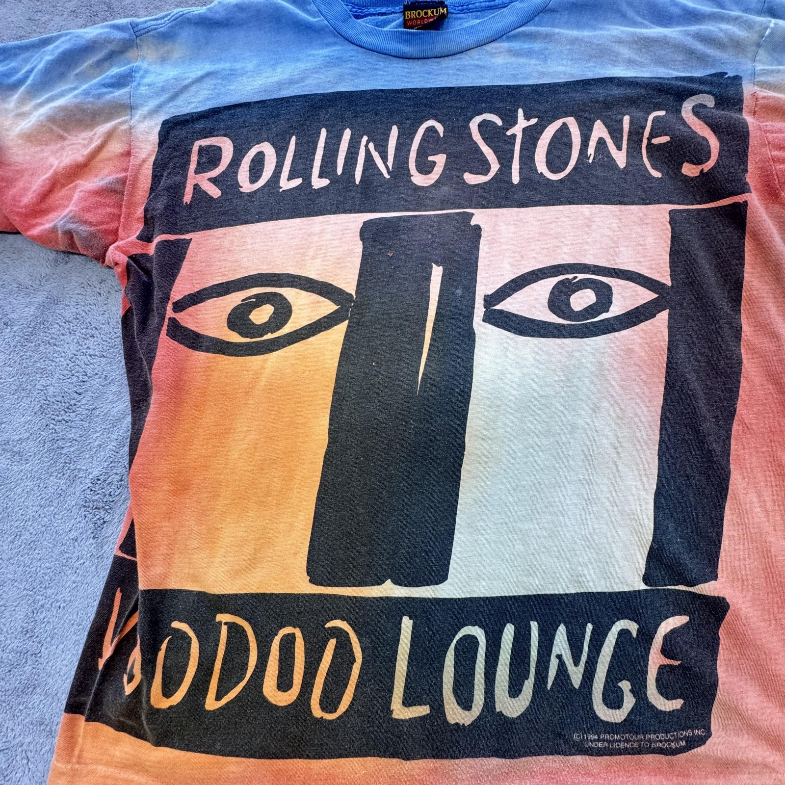 Brockum Rolling Stones Shirt Mens XL Multicolor Voodoo Lounge Crewneck Vintage gallery