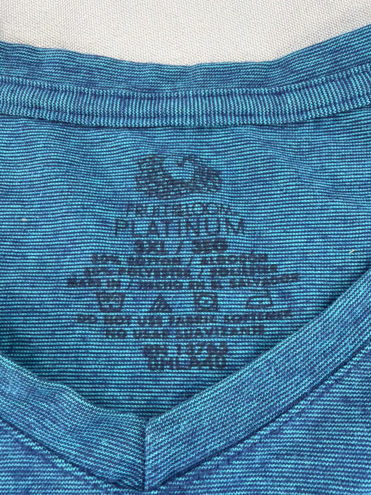 Fruit of the Loom Platinum V-Neck T-Shirt Mens 3XL Heather Blue 60/40 Cotton gallery
