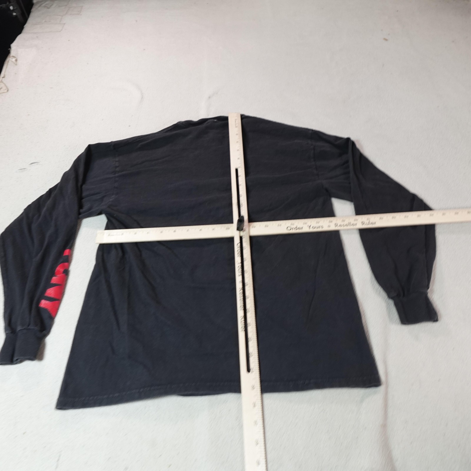 Vintage Pony Shirt Mens Medium Black Red V Long Sleeve Logo Graphic Chevron Tee gallery