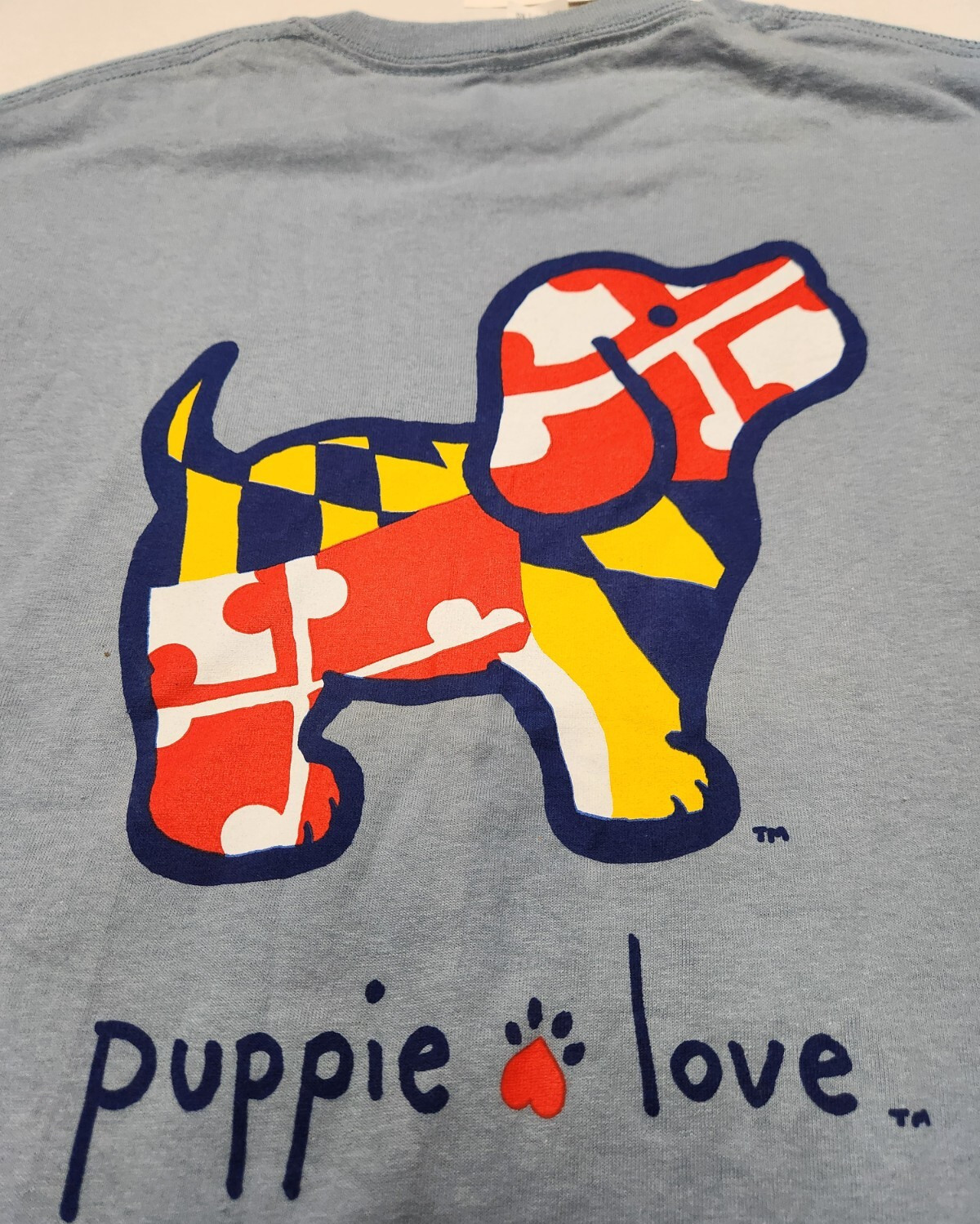 Puppie Love Save Rescue Love Maryland Flag Blue T-Shirt XL New gallery