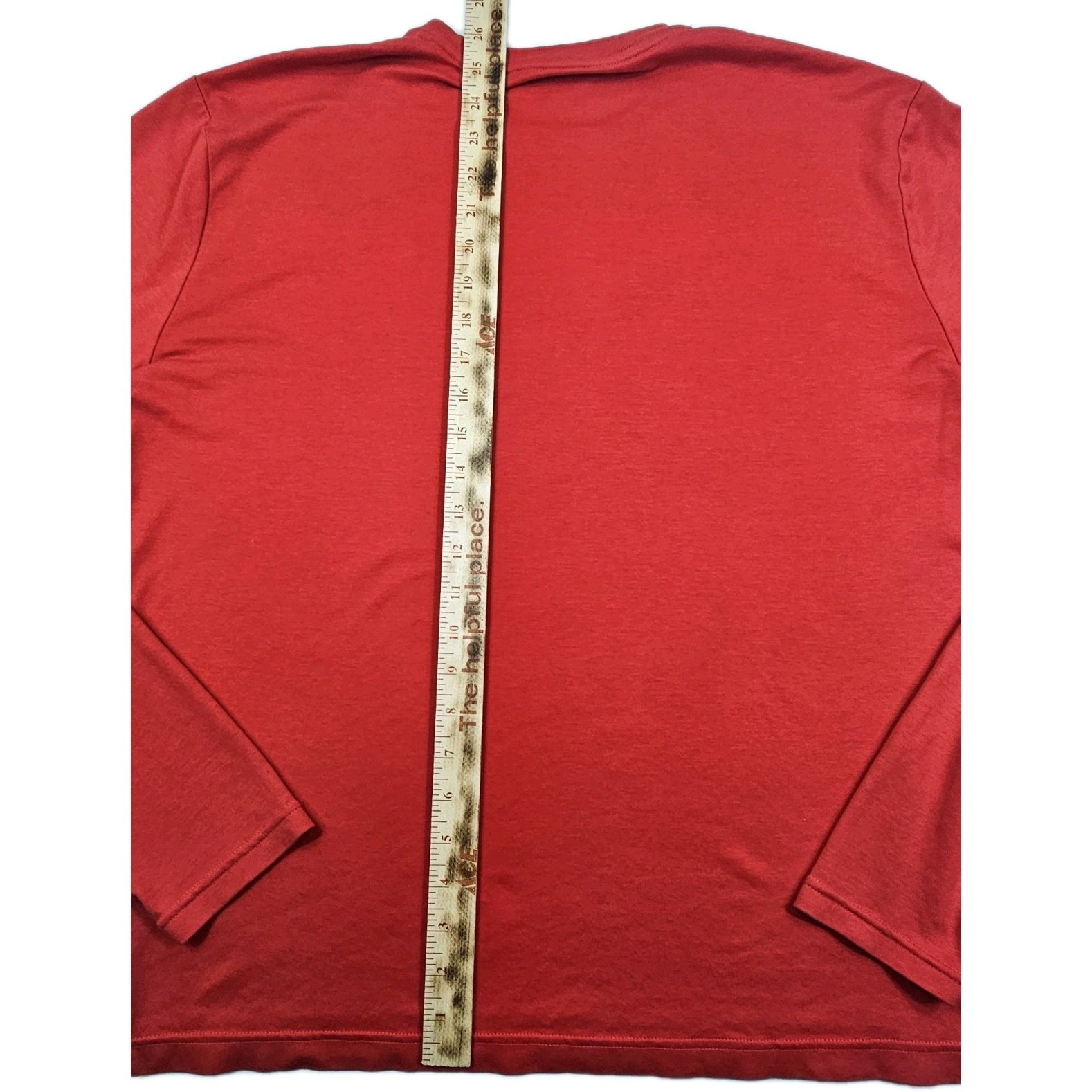 Apple Employee Long Sleeve Logo Tech Shirt Mens L Red Tee Soft Quality Tshirt gallery