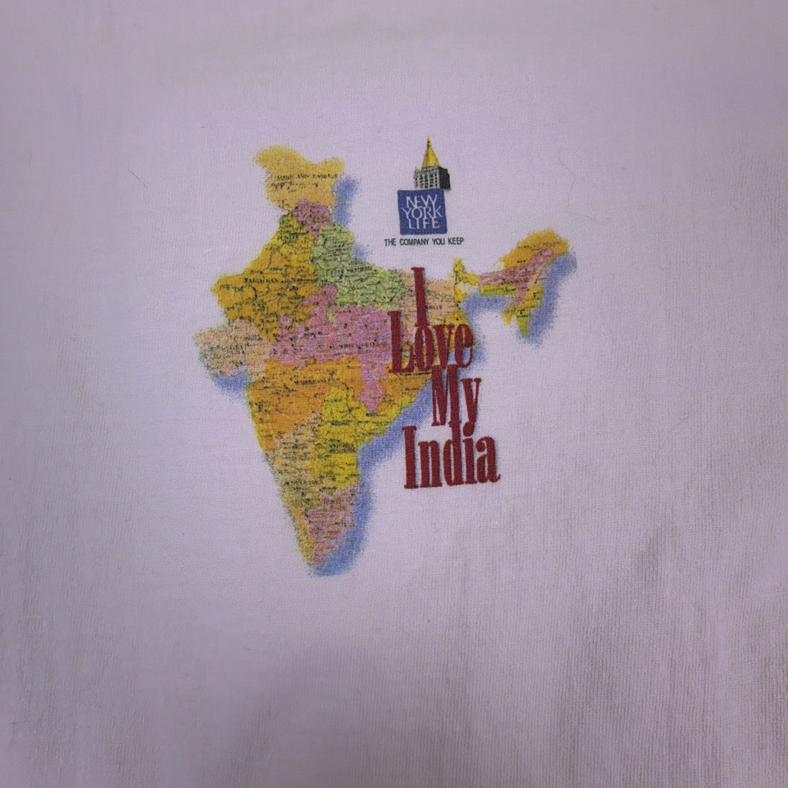 Vintage Hanes Heavyweight T-Shirt Men’s XL White - “I Love My India” 100% Cotton gallery