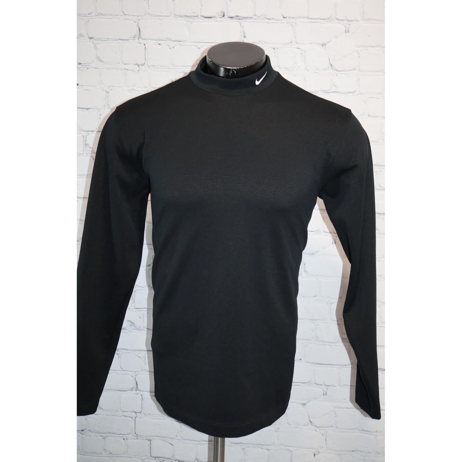 Nike Golf Mock Turtleneck Neck Shirt Men Large Black Dri-Fit Performance Top gallery