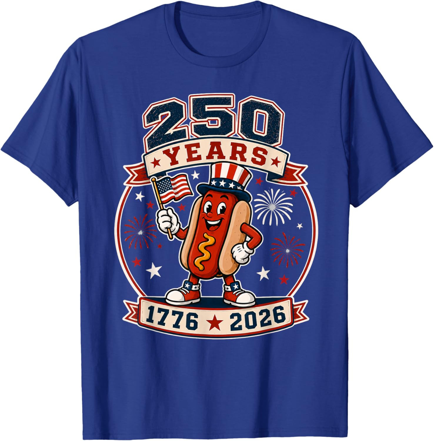 250 Anniversary USA Hot Dog 4th of July 250 Years 1776-2026 T-Shirt gallery
