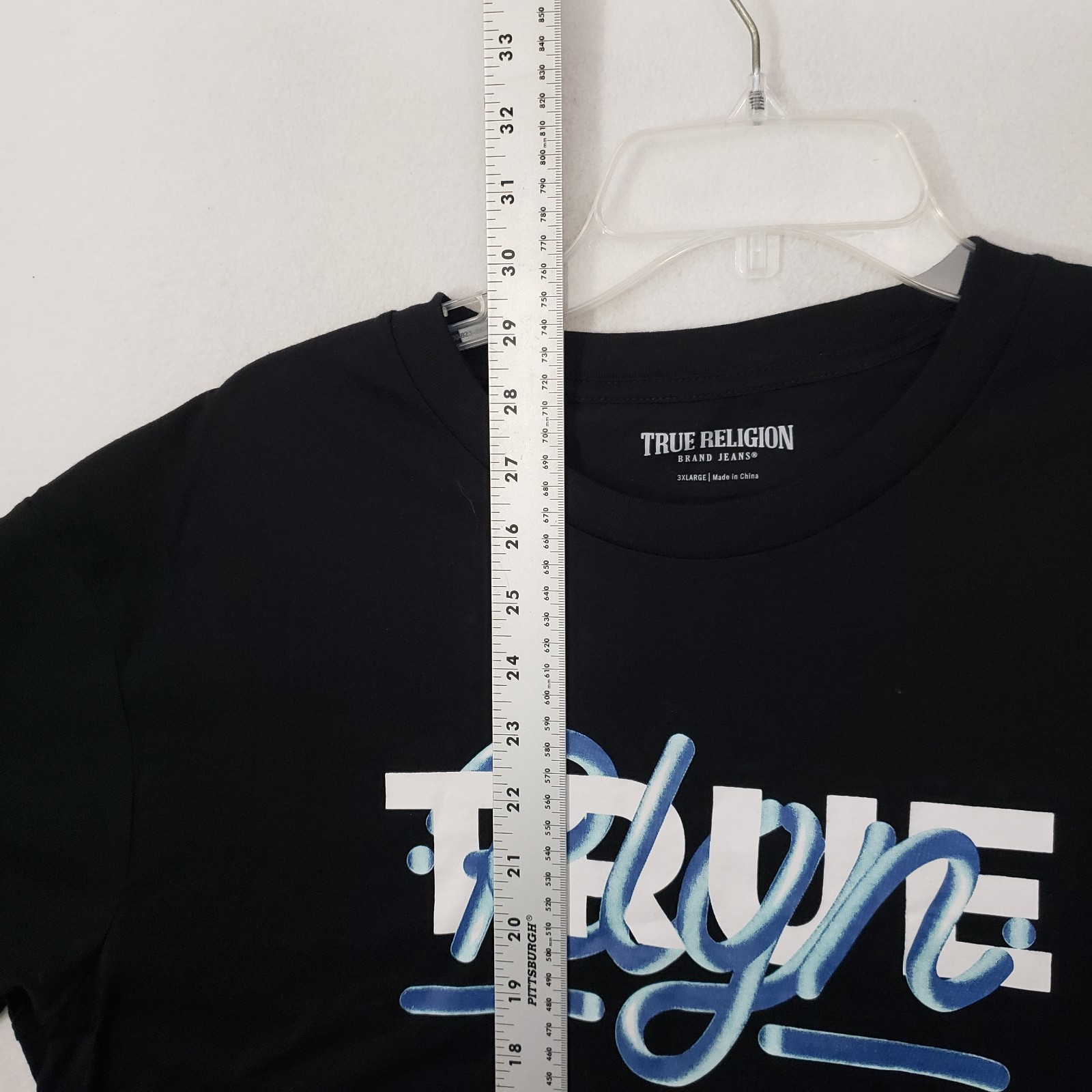 New NWT TRUE RELIGION Logo Graphic Short Sleeve Crew Neck Tee Men's 3XL Black gallery