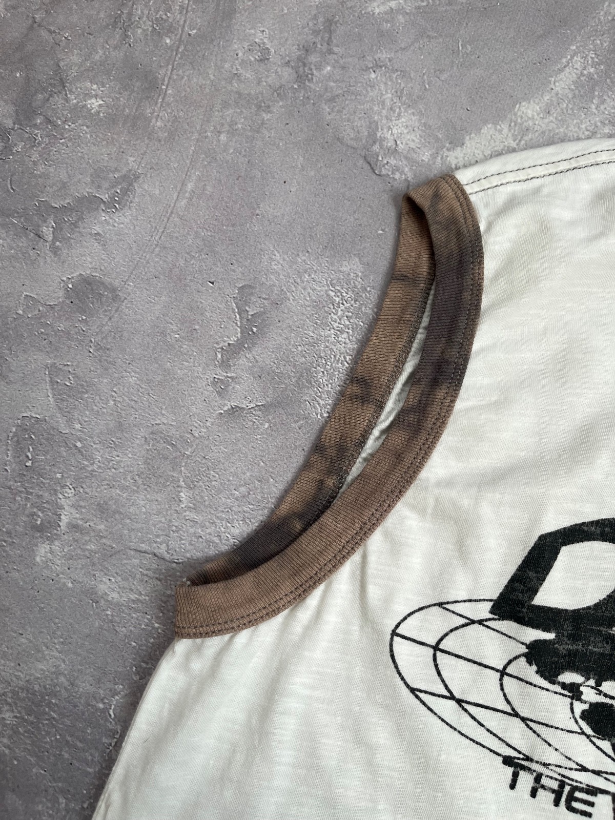 Diesel The World Takeover Ringer Tank Top Mens Large White Brown Graphic Vest L gallery