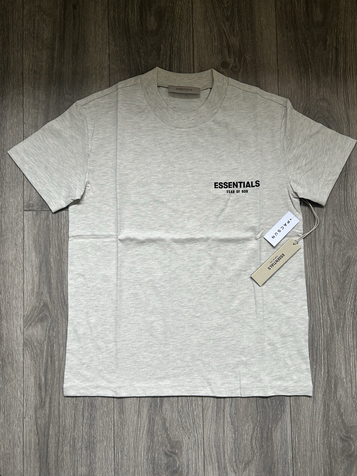 NWT, Size XS | Essentials Fear of God light oatmeal tee gallery