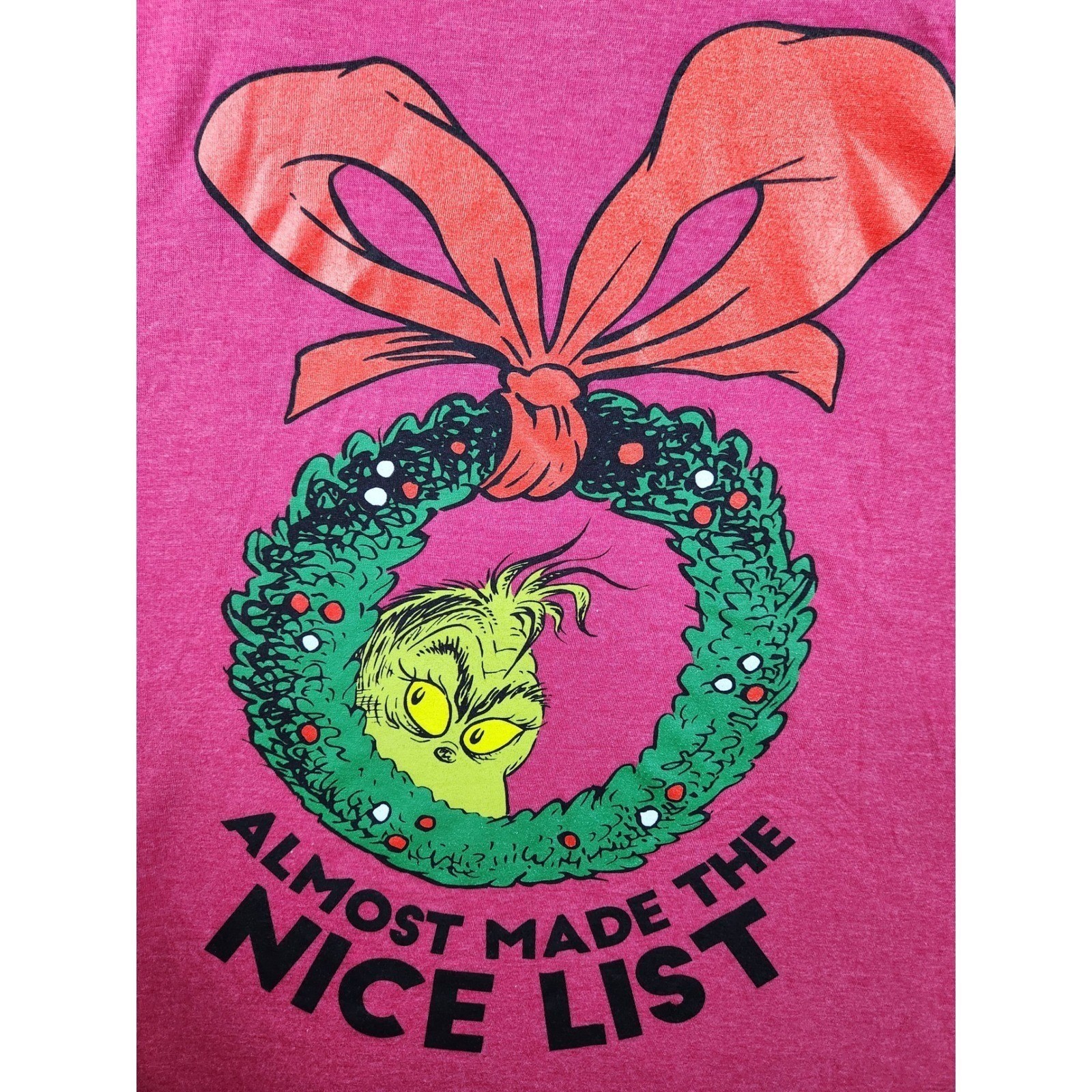 Grinch Almost Made The Nice List Graphic Tee Christmas Holiday Gift gallery