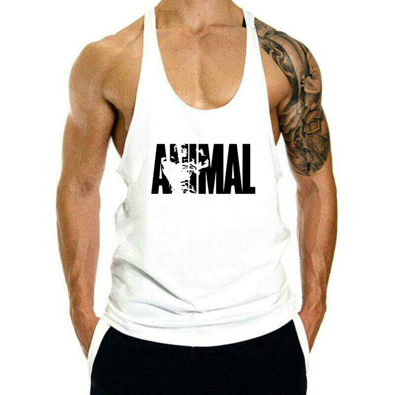 Men Bodybuilding Tank Top Muscle T-Shirt Gym Fitness Stringer ANIMAL Shirts gallery