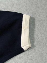 Vintage Russell Athletic Knit Ringer Tee Mens L Navy White BRENT 73 Jersey USA