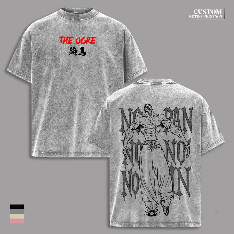 Jack Hanma Anime Gym Tee Muscle Bodybuilding Workout Graphic T-Shirt gallery