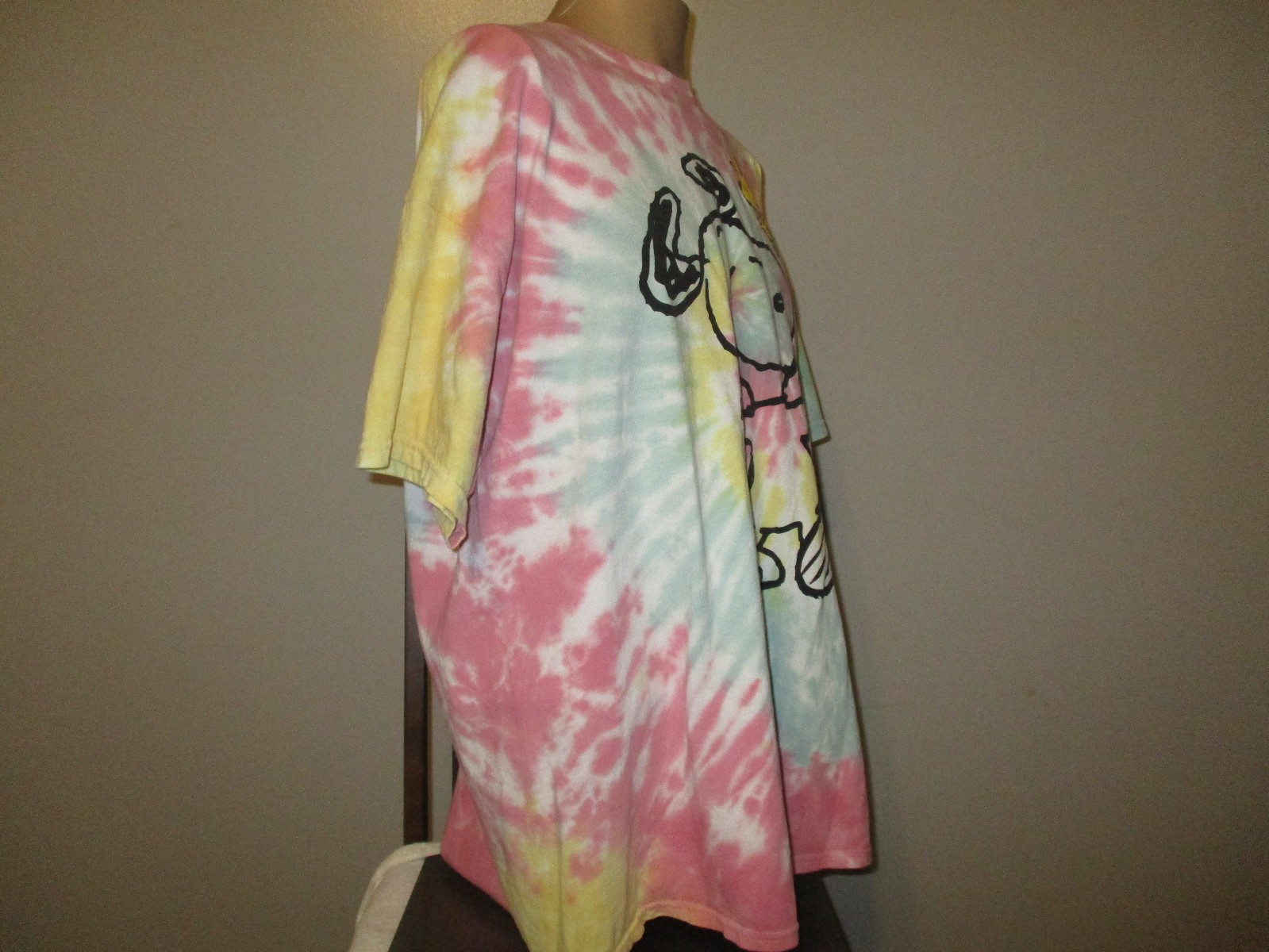 LOVE TRIBE SNOOPY WOODSTOCK GRAPHIC TIE DYE 100% COTTON T SHIRT XL FREE SHIPPING gallery