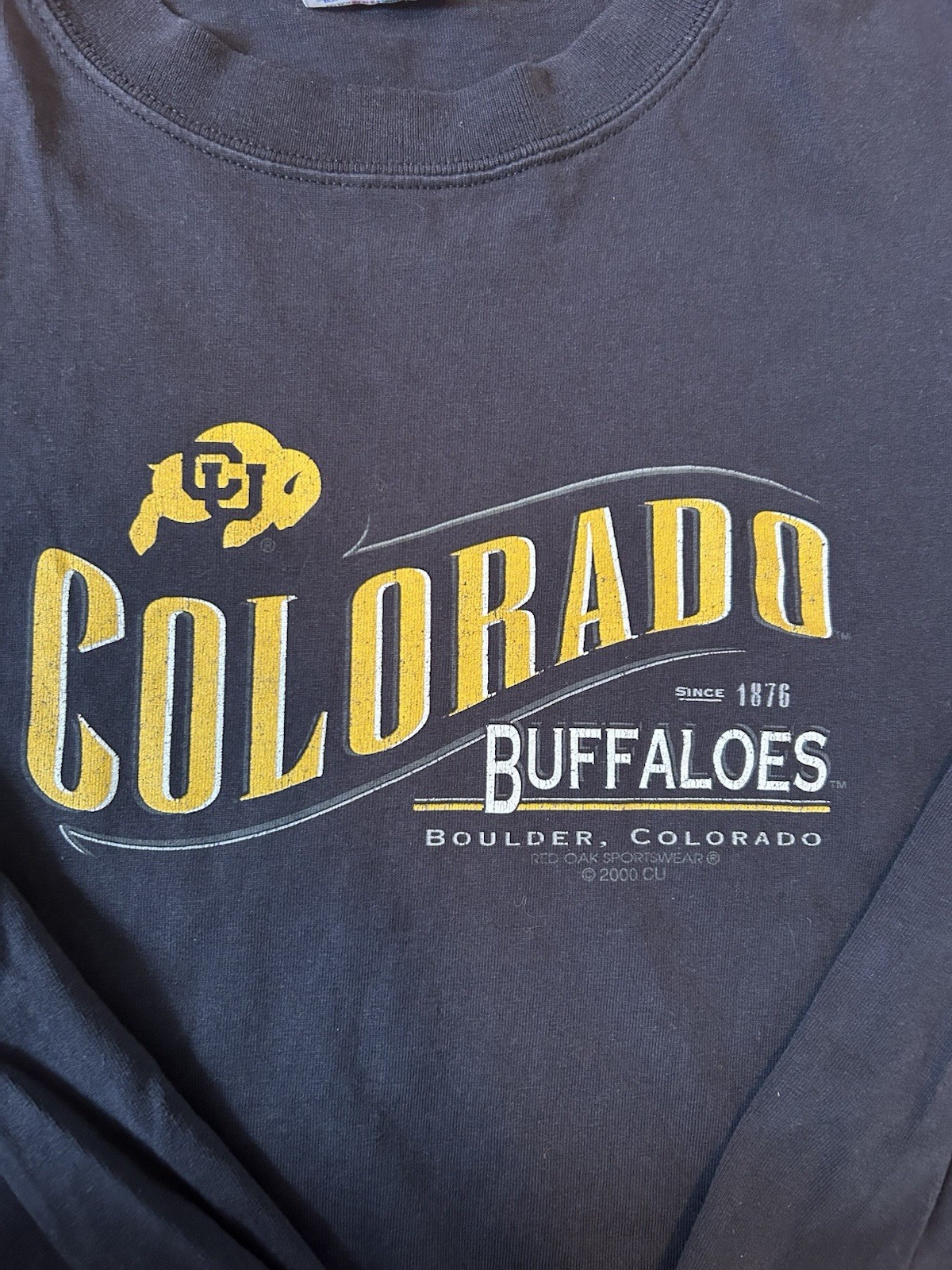 Vintage Teejays Mens Large Long Sleeve Shirt Colorado Buffaloes Made In USA gallery