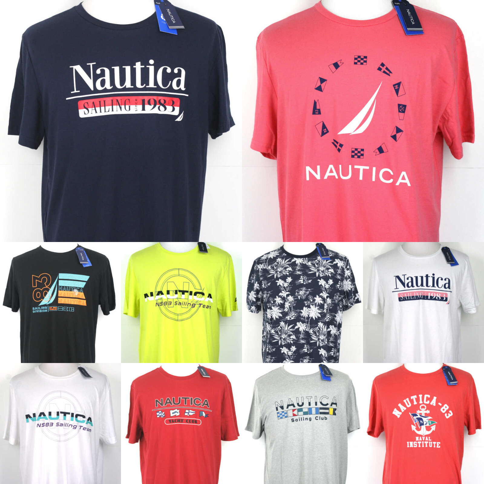 Nautica T-Shirt Graphic on front Crew Neck Short Sleeve all size gallery