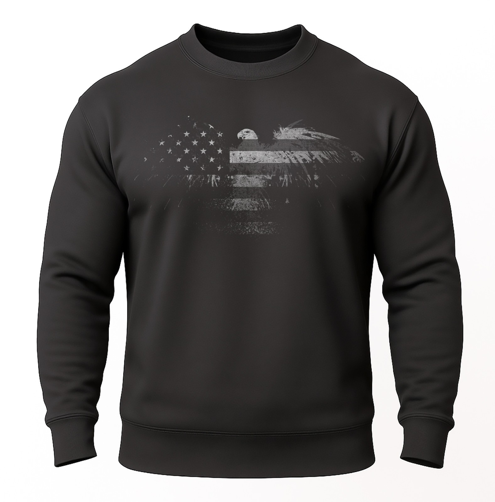 Bald Eagle Flag Sweatshirt | Rugged Patriotic Crewneck for Men & Women | Freedom gallery