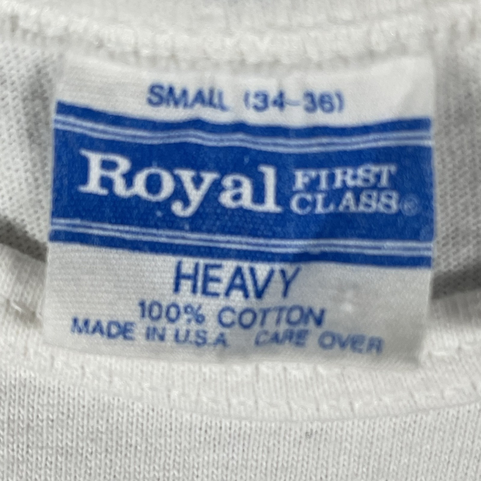Vintage Germany Royal First Class Shirt Mens Small White Eagle Crest Tank USA gallery