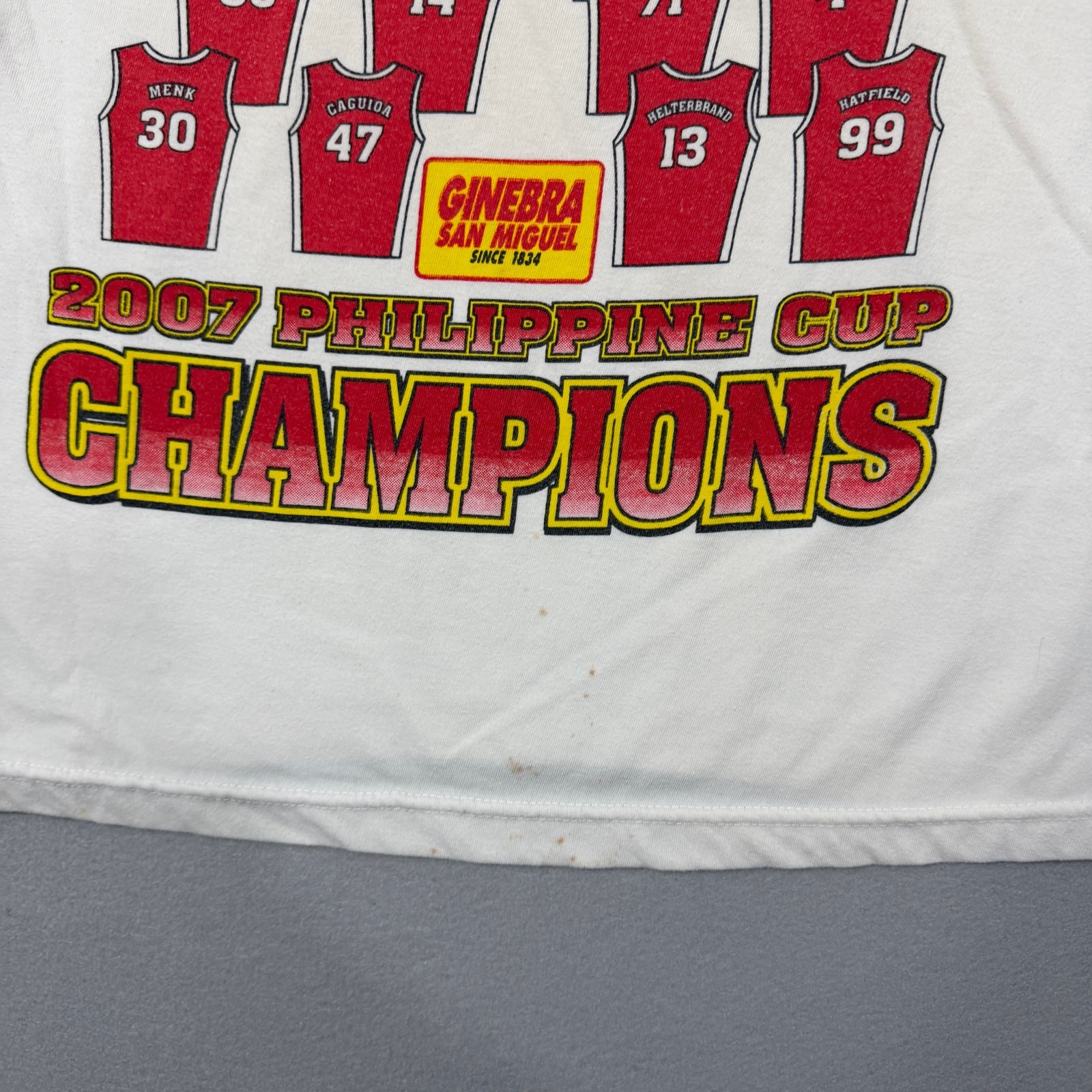 Vintage Barangay Ginebra Kings PBA Philippine Cup Champions Shirt Medium 2007 gallery