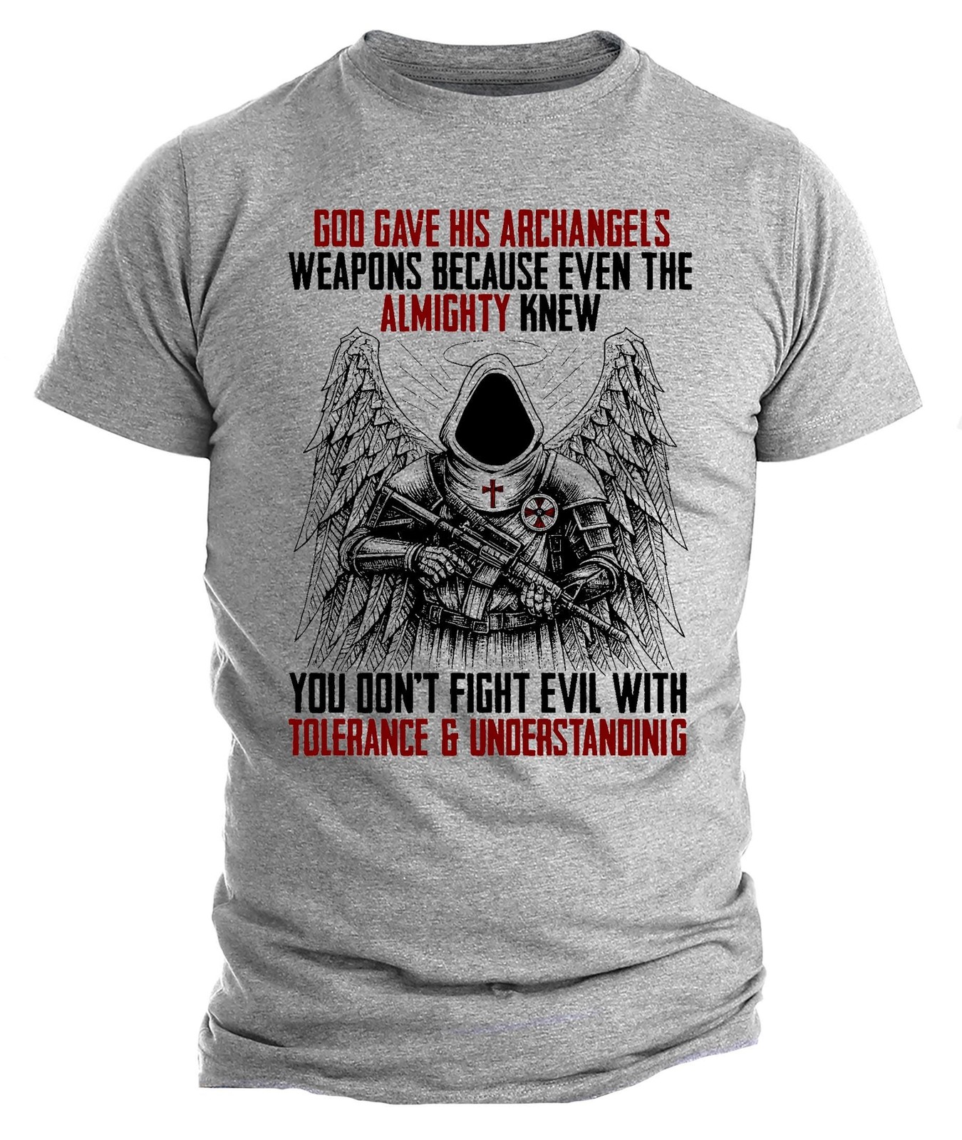 Archangel Warrior T-Shirt • Christian Graphic Tee • 2nd Amendment Gun Rights gallery