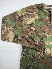 Vtg Cabelas Camo Henley Base Layer Shirt Heavyweight Hunting USA Made 80s 90s XL