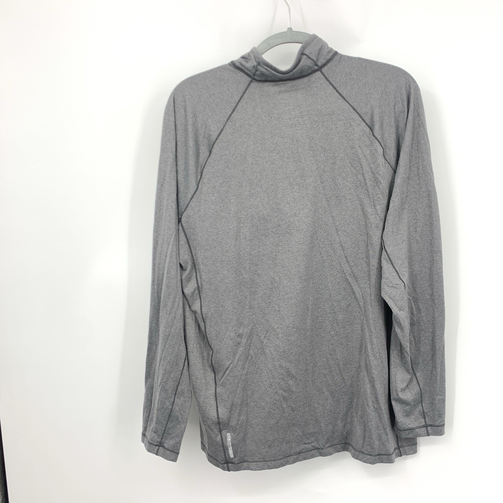 LL Bean Men Size Large TALL LT Shirt 1/4 Zip Pullover Top Gray Base Layer gallery