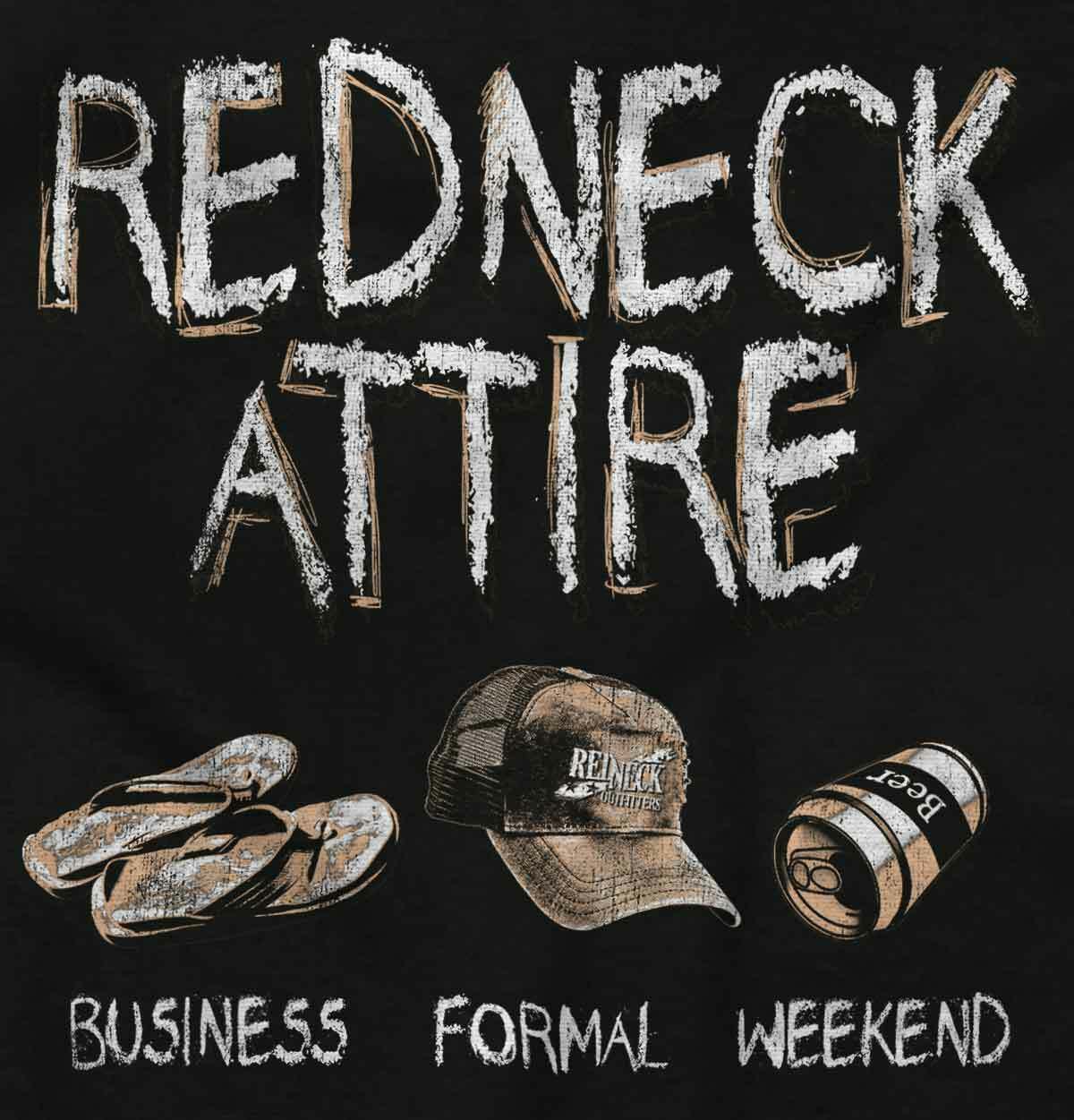 Funny Redneck Drink Beer Southern Attitude Mens Casual Crewneck T Shirts Tees gallery