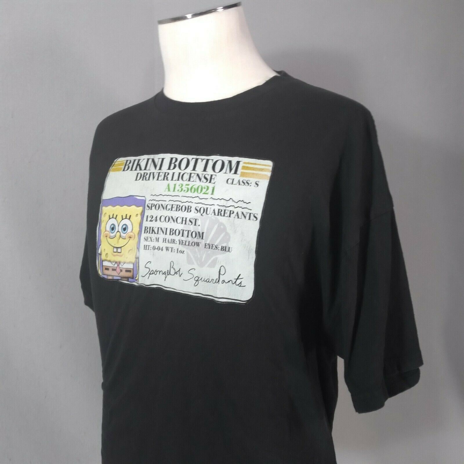 Nickelodeon SpongeBob Square Pants Shirt adult men's 2XL XXL black Cotton gallery