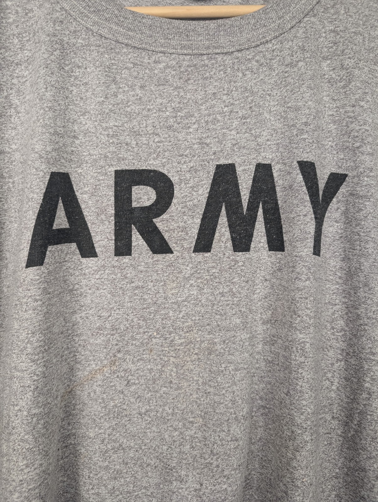 Vtg 80s US Army Faded PFU Shirt Large Military PE Track Gray Single Stitch gallery