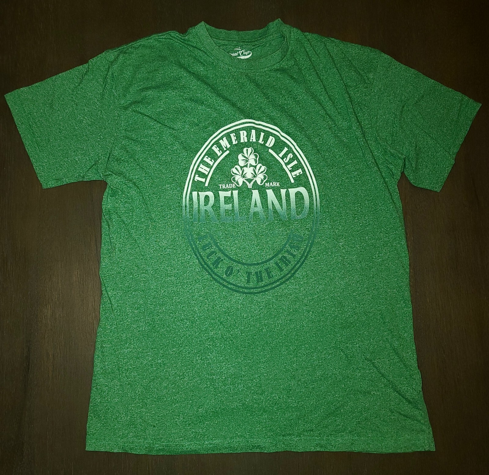 NEW MENS GREEN TRADITIONAL CRAFT EMERALD ISLE IRELAND IRISH T-SHIRT SIZE L
