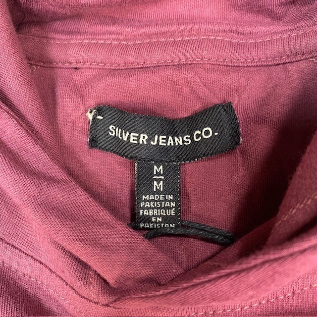 Silver Jeans Co Mens Burgundy Cotton Long Sleeve Hooded T-Shirt SMF21 5838 M NEW gallery