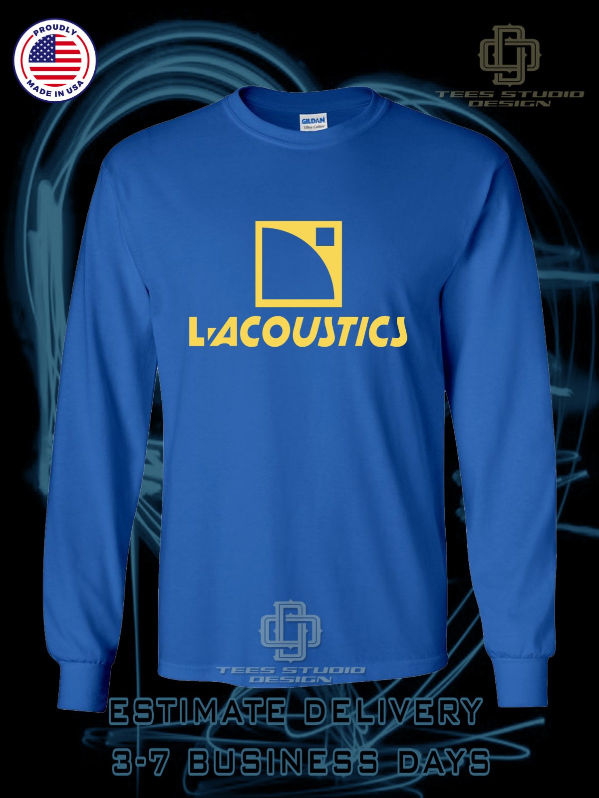 L-Acoustics professional audio Men's T-Shirt American Long Sleeve Dotees T-Shirt gallery