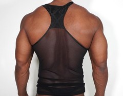 MEN’S RACERBACK SHEER SHIRT LARGE