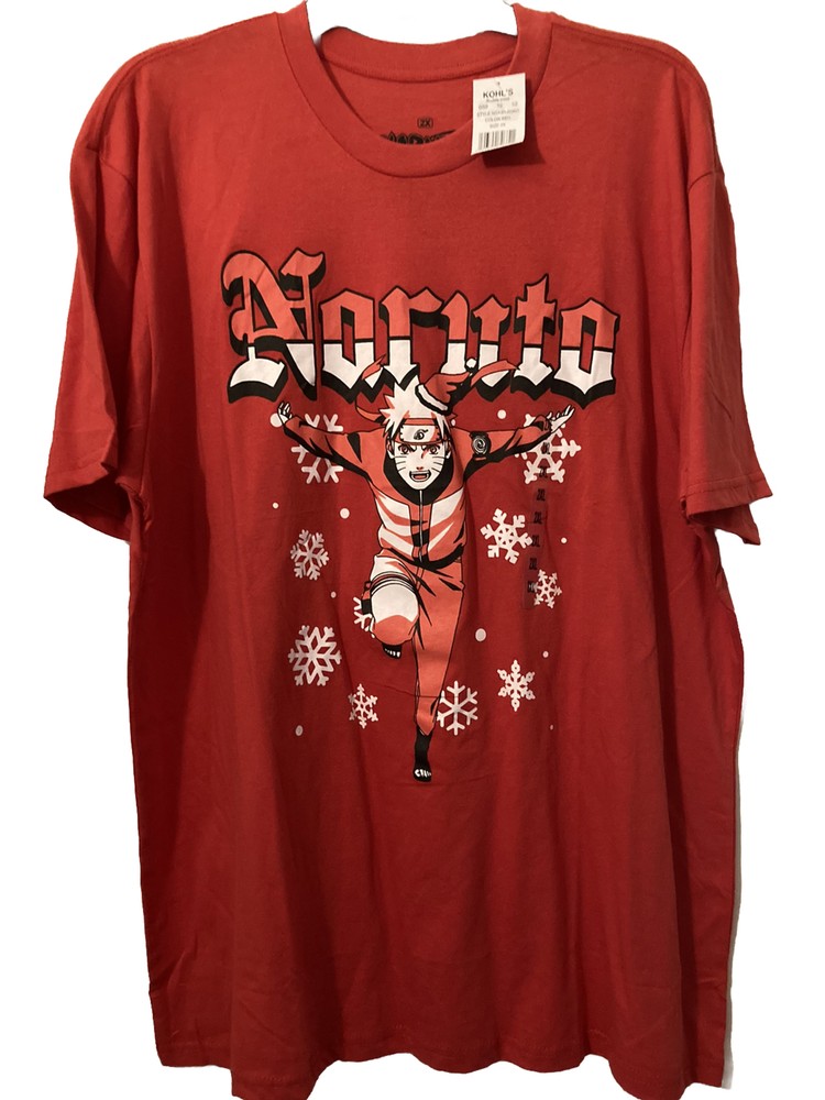 Shonen Jump Naruto Shippuden Anime Holiday Men’s T-Shirt Adult 2X