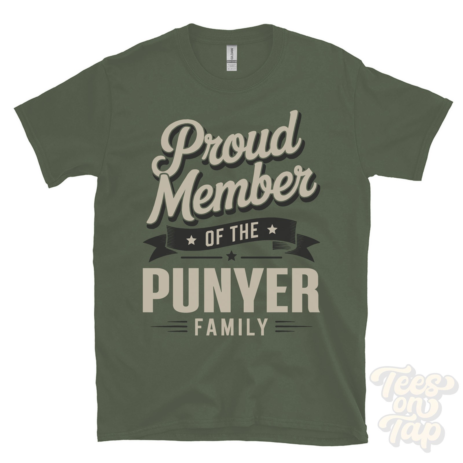 PROUD MEMBER OF THE PUNYER FAMILY T-SHIRT surname last name heritage ancestry