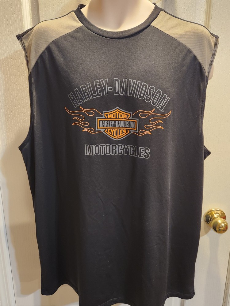 Harley-Davidson Motorcycles Cutoff Sleeveless Dri-Fit Shirt 2XL ~SEE DESCRIPTION