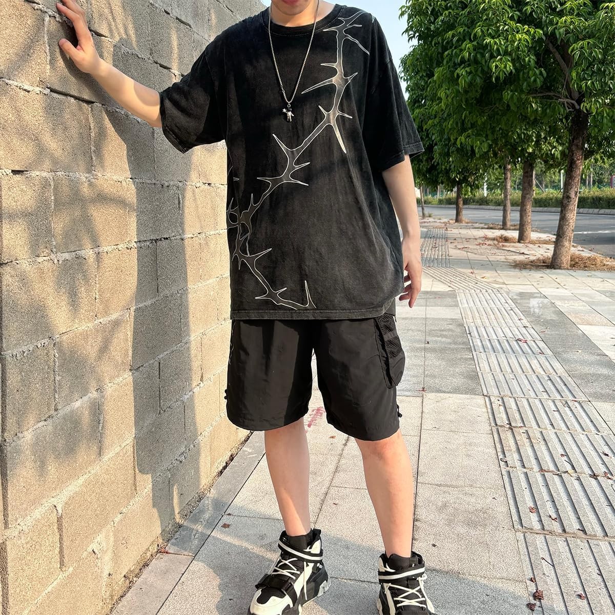 T-Shirts Oversized Tees Streetwear Casual Acid Washed Tops for gallery