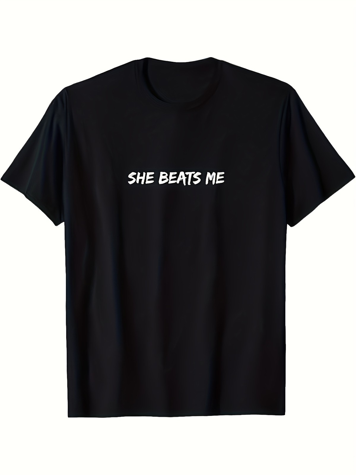 Funny I Do Beat Him Graphic T-Shirt Unisex Oversized Relaxed Crew Neck Short√ gallery