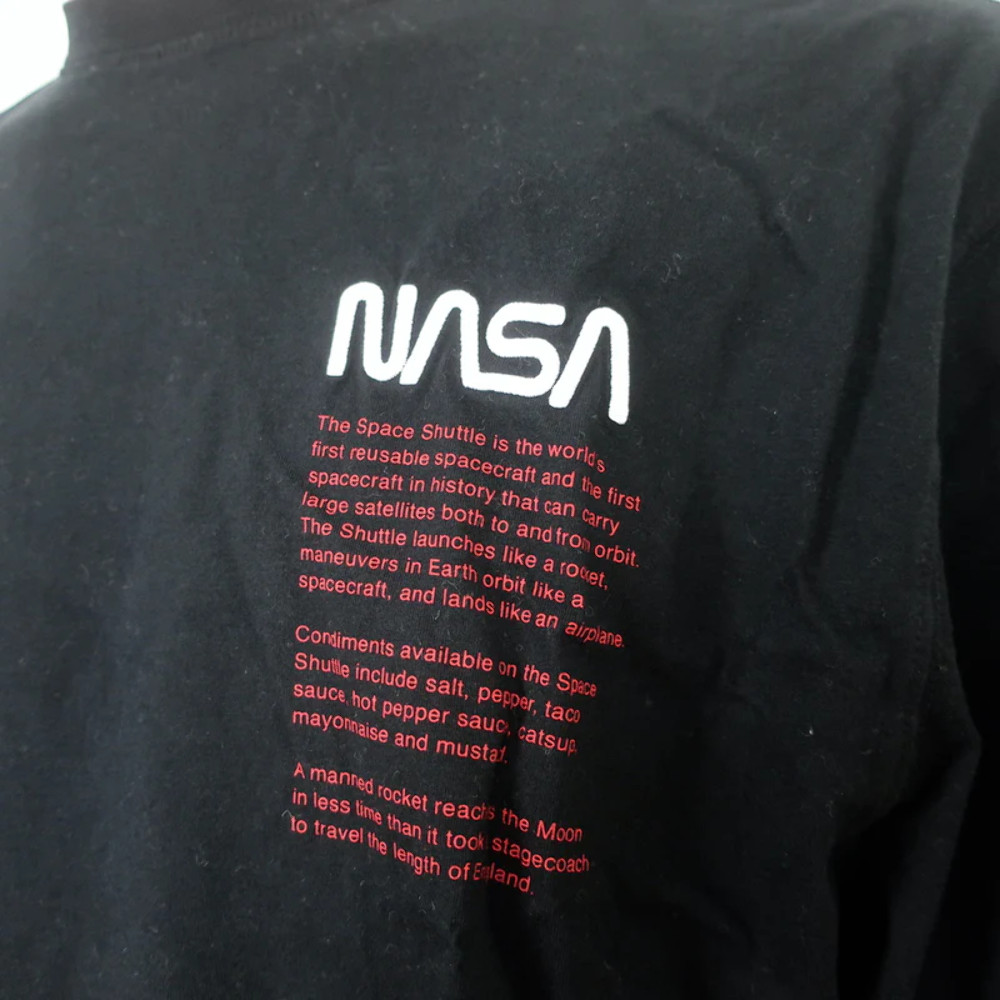 Heron Preston NASA Facts T-Shirt Black Size Large Short Sleeve Tee NEW gallery