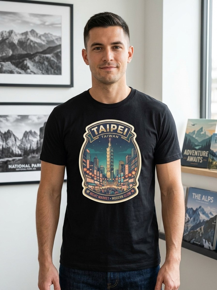 Taipei Taiwan Night Market Graphic T-Shirt Unisex Travel Tee gallery