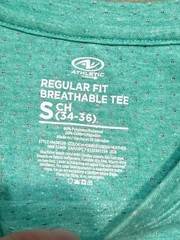 Athletic Works Shirt, Men’s Size Small, Green Regular Fit Athletic Wear Shirt