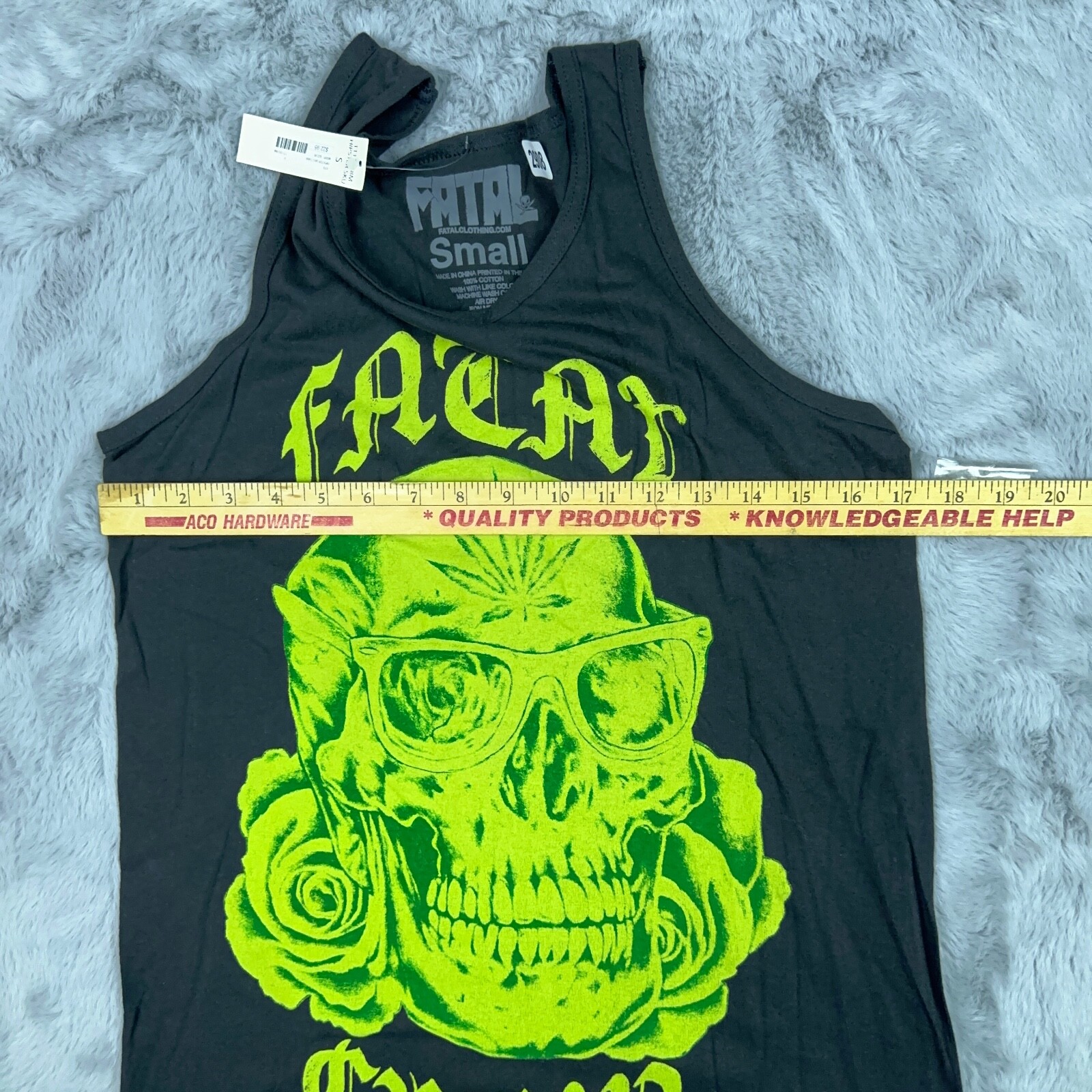 Fatal Shirt Mens Black Small Green Skull West Coast Streetwear Short Sleeve gallery