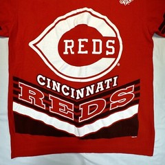 Vintage Sz XL? Cincinnati Reds Big Graphic AOP Single Stitch T-Shirt Salem Sport