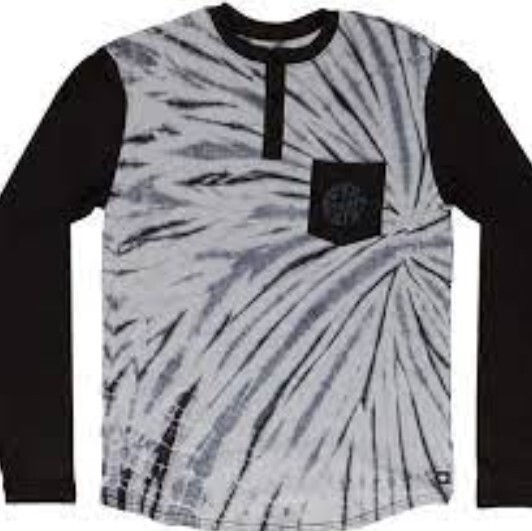 686 Dazed Pullover Henley Tee (L) Black L5WPTL03-BLK