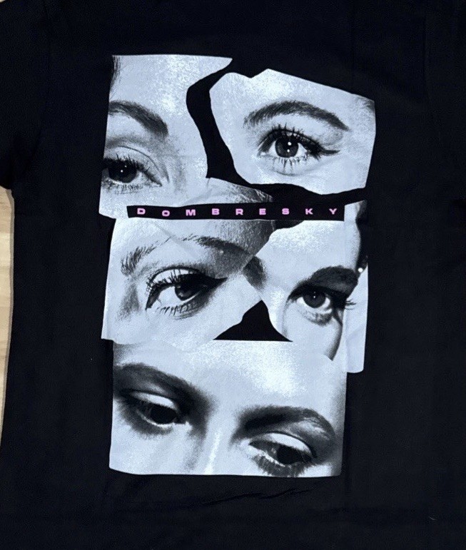Men’s Graphic T Shirt Small Black Eyes Print Festival Rave EDM Dombresky Tee