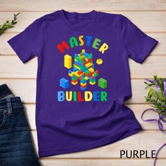 Cool Master Builder Funny Building Blocks For Kids Men Women Unisex T-shirt