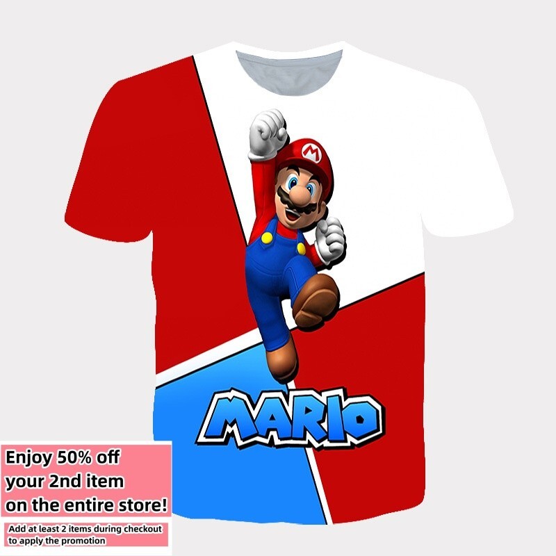 Video Game Super Mario T-Shirt Double-Sided Adult Men’s Size Large Medium Small